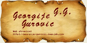 Georgije Gurović vizit kartica